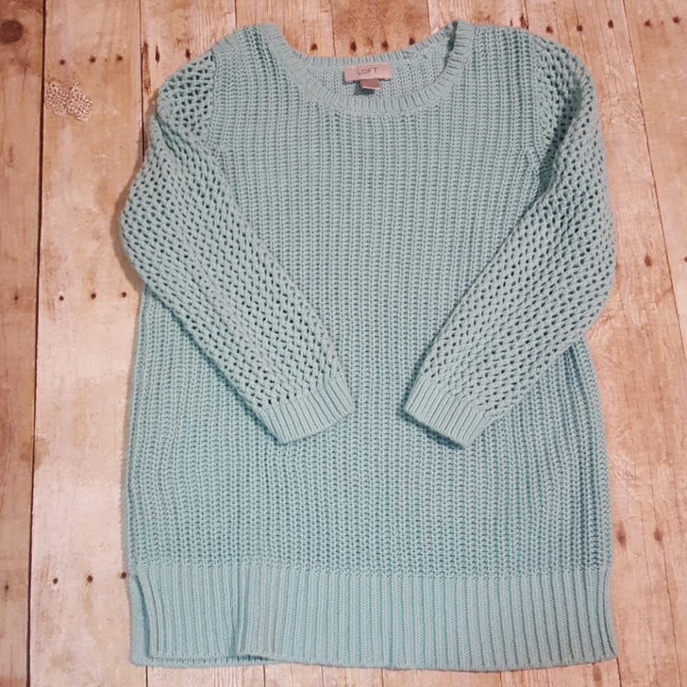 LOFT Baby Blue Knit Sweater